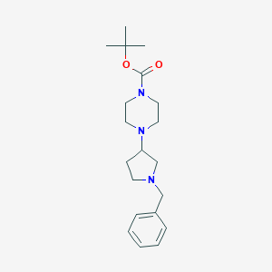 molecular formula C20H31N3O2 B041869 Tert-butyl 4-(1-benzylpyrrolidin-3-yl)piperazine-1-carboxylate CAS No. 885959-04-6