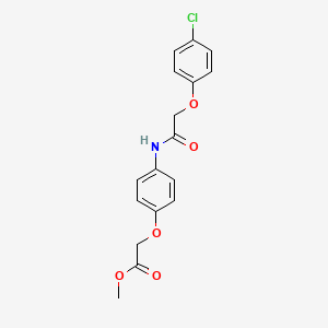 molecular formula C17H16ClNO5 B4186988 Methyl 2-[4-[[2-(4-chlorophenoxy)acetyl]amino]phenoxy]acetate CAS No. 830350-74-8