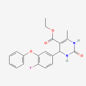 molecular formula C20H19FN2O4 B4187001 ethyl 4-(4-fluoro-3-phenoxyphenyl)-6-methyl-2-oxo-3,4-dihydro-1H-pyrimidine-5-carboxylate 