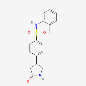 molecular formula C17H18N2O3S B4187157 N-(2-METHYLPHENYL)-4-(5-OXOPYRROLIDIN-3-YL)BENZENE-1-SULFONAMIDE 