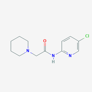 molecular formula C12H16ClN3O B4187164 N-(5-chloropyridin-2-yl)-2-piperidin-1-ylacetamide 