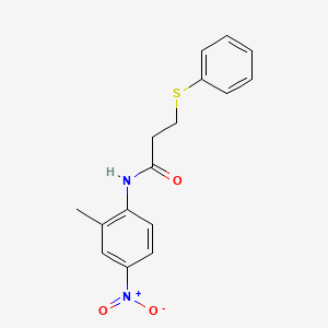 molecular formula C16H16N2O3S B4187464 N-(2-methyl-4-nitrophenyl)-3-(phenylsulfanyl)propanamide 
