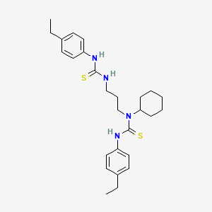 molecular formula C27H38N4S2 B4187602 N-CYCLOHEXYL-N-(3-{[(4-ETHYLANILINO)CARBOTHIOYL]AMINO}PROPYL)-N'-(4-ETHYLPHENYL)THIOUREA 