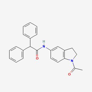 molecular formula C24H22N2O2 B4187680 N-(1-acetyl-2,3-dihydroindol-5-yl)-2,2-diphenylacetamide 