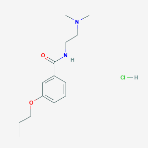 molecular formula C14H21ClN2O2 B4187732 N-[2-(dimethylamino)ethyl]-3-prop-2-enoxybenzamide;hydrochloride 