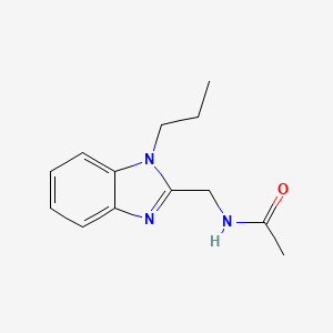 molecular formula C13H17N3O B4187845 N-[(1-PROPYL-1H-1,3-BENZODIAZOL-2-YL)METHYL]ACETAMIDE 