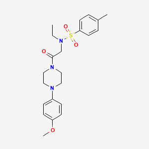 molecular formula C22H29N3O4S B4187859 N-ethyl-N-{2-[4-(4-methoxyphenyl)piperazin-1-yl]-2-oxoethyl}-4-methylbenzenesulfonamide 