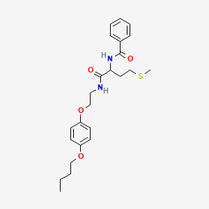 molecular formula C24H32N2O4S B4187891 N-[2-(4-BUTOXYPHENOXY)ETHYL]-4-(METHYLSULFANYL)-2-(PHENYLFORMAMIDO)BUTANAMIDE 