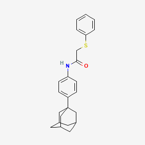 molecular formula C24H27NOS B4188024 N-[4-(ADAMANTAN-1-YL)PHENYL]-2-(PHENYLSULFANYL)ACETAMIDE 