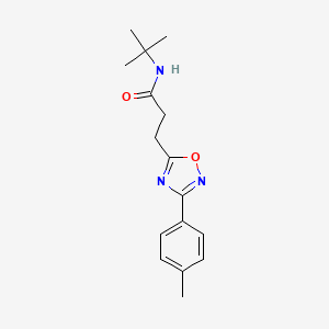 molecular formula C16H21N3O2 B4188121 N-tert-butyl-3-[3-(4-methylphenyl)-1,2,4-oxadiazol-5-yl]propanamide 