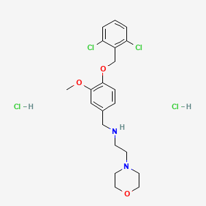 molecular formula C21H28Cl4N2O3 B4188263 N-[[4-[(2,6-dichlorophenyl)methoxy]-3-methoxyphenyl]methyl]-2-morpholin-4-ylethanamine;dihydrochloride 