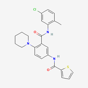 molecular formula C24H24ClN3O2S B4188364 N-[3-[(5-chloro-2-methylphenyl)carbamoyl]-4-piperidin-1-ylphenyl]thiophene-2-carboxamide 