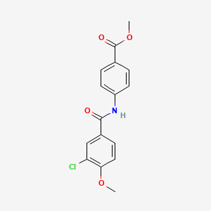molecular formula C16H14ClNO4 B4188384 Methyl 4-(3-chloro-4-methoxybenzamido)benzoate 