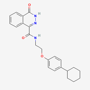 molecular formula C23H25N3O3 B4188478 N-[2-(4-cyclohexylphenoxy)ethyl]-4-oxo-3,4-dihydrophthalazine-1-carboxamide 