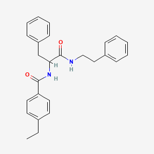 molecular formula C26H28N2O2 B4188533 Nalpha-[(4-ethylphenyl)carbonyl]-N-(2-phenylethyl)phenylalaninamide 