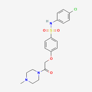 molecular formula C19H22ClN3O4S B4188604 N-(4-chlorophenyl)-4-[2-(4-methylpiperazin-1-yl)-2-oxoethoxy]benzenesulfonamide 