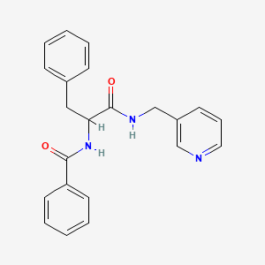 molecular formula C22H21N3O2 B4188638 N-benzoyl-N-(3-pyridinylmethyl)phenylalaninamide 