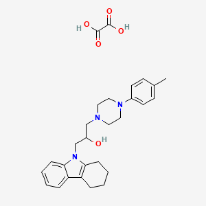 molecular formula C28H35N3O5 B4188793 1-[4-(4-Methylphenyl)piperazin-1-yl]-3-(1,2,3,4-tetrahydrocarbazol-9-yl)propan-2-ol;oxalic acid 