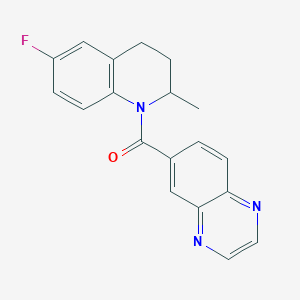 molecular formula C19H16FN3O B4188943 (6-fluoro-2-methyl-3,4-dihydroquinolin-1(2H)-yl)(quinoxalin-6-yl)methanone 