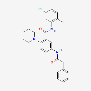 molecular formula C27H28ClN3O2 B4188951 N-(5-chloro-2-methylphenyl)-5-[(2-phenylacetyl)amino]-2-piperidin-1-ylbenzamide 