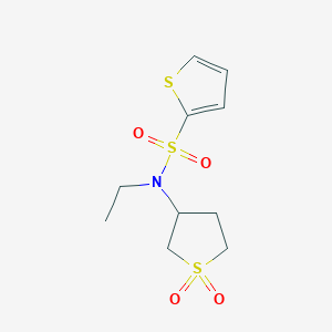 molecular formula C10H15NO4S3 B4189034 N-(1,1-dioxo-1lambda6-thiolan-3-yl)-N-ethylthiophene-2-sulfonamide 