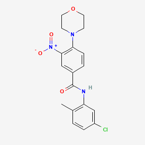 molecular formula C18H18ClN3O4 B4189126 N-(5-chloro-2-methylphenyl)-4-morpholin-4-yl-3-nitrobenzamide 