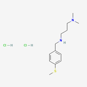 molecular formula C13H24Cl2N2S B4189302 N',N'-dimethyl-N-[(4-methylsulfanylphenyl)methyl]propane-1,3-diamine;dihydrochloride 