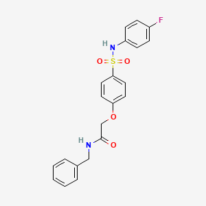 molecular formula C21H19FN2O4S B4189317 N-benzyl-2-[4-[(4-fluorophenyl)sulfamoyl]phenoxy]acetamide 