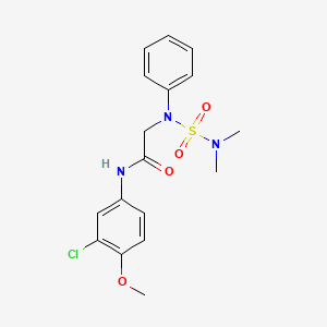 molecular formula C17H20ClN3O4S B4189507 N-(3-CHLORO-4-METHOXYPHENYL)-2-[(DIMETHYLSULFAMOYL)(PHENYL)AMINO]ACETAMIDE 