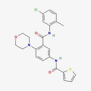 molecular formula C23H22ClN3O3S B4189607 N-[3-[(5-chloro-2-methylphenyl)carbamoyl]-4-morpholin-4-ylphenyl]thiophene-2-carboxamide 