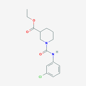 molecular formula C15H19ClN2O3 B4189734 Ethyl 1-[(3-chlorophenyl)carbamoyl]piperidine-3-carboxylate 