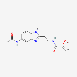 molecular formula C17H18N4O3 B4189813 N-[2-(5-acetamido-1-methylbenzimidazol-2-yl)ethyl]furan-2-carboxamide 