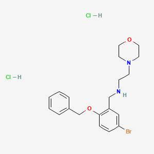 molecular formula C20H27BrCl2N2O2 B4189888 N-[(5-bromo-2-phenylmethoxyphenyl)methyl]-2-morpholin-4-ylethanamine;dihydrochloride 