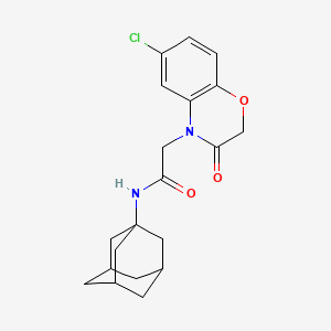 molecular formula C20H23ClN2O3 B4189899 N-(Adamantan-1-YL)-2-(6-chloro-3-oxo-3,4-dihydro-2H-1,4-benzoxazin-4-YL)acetamide 