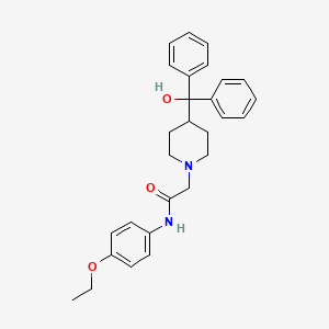 molecular formula C28H32N2O3 B4189984 N-(4-ethoxyphenyl)-2-[4-(hydroxydiphenylmethyl)piperidyl]acetamide 