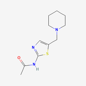 molecular formula C11H17N3OS B4190016 N-{5-[(PIPERIDIN-1-YL)METHYL]-13-THIAZOL-2-YL}ACETAMIDE 