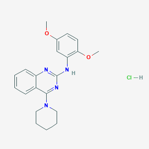 molecular formula C21H25ClN4O2 B4190167 N-(2,5-dimethoxyphenyl)-4-piperidin-1-ylquinazolin-2-amine;hydrochloride 