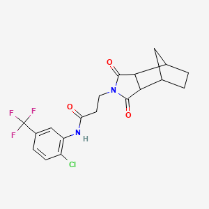 molecular formula C19H18ClF3N2O3 B4190292 N-[2-chloro-5-(trifluoromethyl)phenyl]-3-(1,3-dioxooctahydro-2H-4,7-methanoisoindol-2-yl)propanamide 