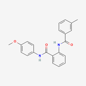 molecular formula C22H20N2O3 B4190340 N-(4-METHOXYPHENYL)-2-(3-METHYLBENZAMIDO)BENZAMIDE 