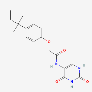 molecular formula C17H21N3O4 B4190354 N-(2,4-dioxo-1H-pyrimidin-5-yl)-2-[4-(2-methylbutan-2-yl)phenoxy]acetamide 