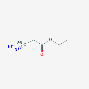 molecular formula C5H7NO2 B041906 Ethyl 2-((15N)azanylidyne(113C)methyl)acetate CAS No. 130442-98-7