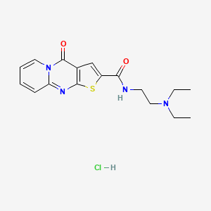 molecular formula C17H21ClN4O2S B4190614 N-[2-(diethylamino)ethyl]-2-oxo-6-thia-1,8-diazatricyclo[7.4.0.03,7]trideca-3(7),4,8,10,12-pentaene-5-carboxamide;hydrochloride 