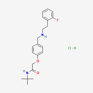 molecular formula C21H28ClFN2O2 B4190728 N-tert-butyl-2-[4-[[2-(2-fluorophenyl)ethylamino]methyl]phenoxy]acetamide;hydrochloride 