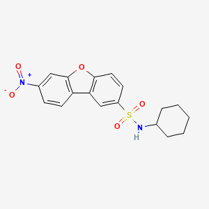 molecular formula C18H18N2O5S B4190846 N-cyclohexyl-7-nitrodibenzofuran-2-sulfonamide 