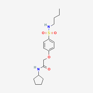 molecular formula C17H26N2O4S B4190926 2-[4-(butylsulfamoyl)phenoxy]-N-cyclopentylacetamide 