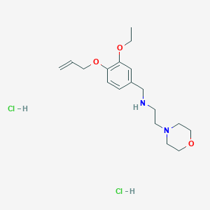 molecular formula C18H30Cl2N2O3 B4191132 N-[(3-ethoxy-4-prop-2-enoxyphenyl)methyl]-2-morpholin-4-ylethanamine;dihydrochloride 