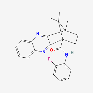 molecular formula C23H22FN3O B4191282 N-(2-fluorophenyl)-4,11,11-trimethyl-3,4-dihydro-1,4-methanophenazine-1(2H)-carboxamide 