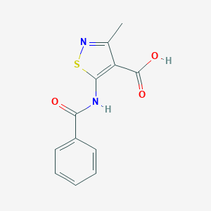 molecular formula C12H10N2O3S B041915 5-苯甲酰氨基-3-甲基-1,2-噻唑-4-羧酸 CAS No. 25391-97-3