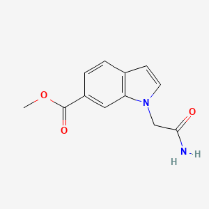 molecular formula C12H12N2O3 B4191618 Methyl 1-(2-amino-2-oxoethyl)indole-6-carboxylate 