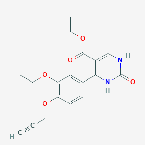 molecular formula C19H22N2O5 B4191906 ethyl 4-(3-ethoxy-4-prop-2-ynoxyphenyl)-6-methyl-2-oxo-3,4-dihydro-1H-pyrimidine-5-carboxylate 